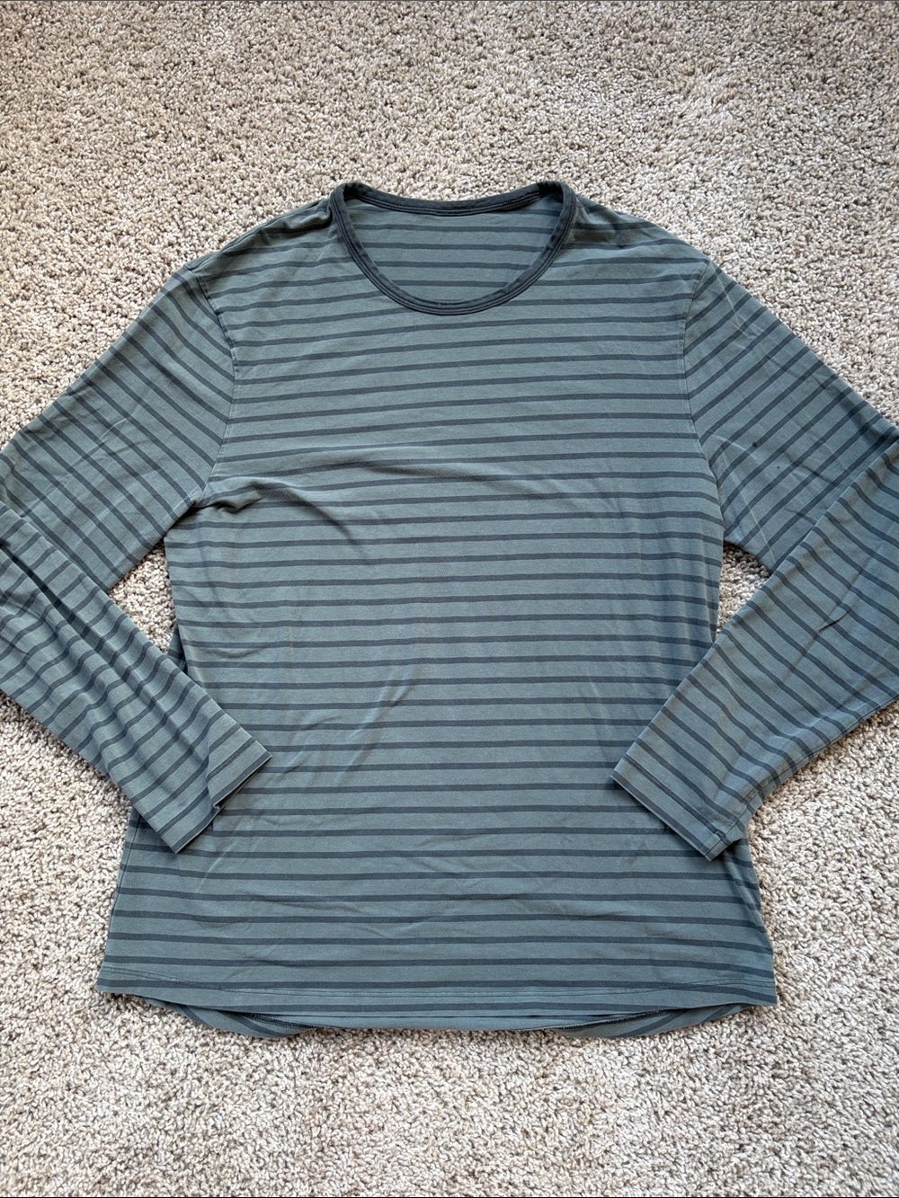 Men’s Lululemon 5 Year Basic Long Sleeve Yachtie Stripe Sea Steel Gravity